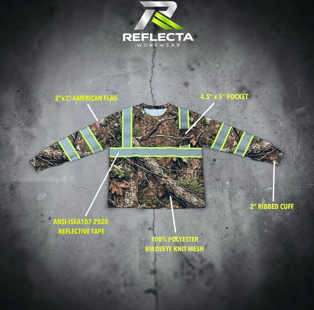 Reflecta Class 3 Hi-Vis Long Sleeve Work Shirt