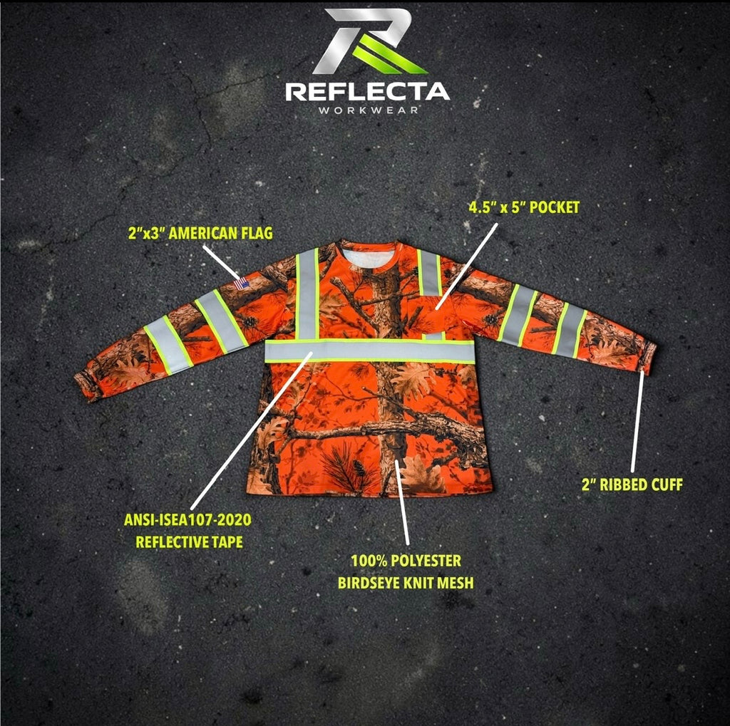 Reflecta Class 3 Hi-Vis Long Sleeve Work Shirt